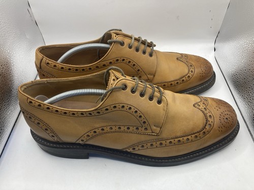 Charles Tyrwhitt Brogue Tan Leather Shoes Men’s UK Size 11 EUR 46 - Imagen 2 de 11