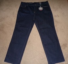 NUEVO AVENUE DENIM PIERNA RECTA DELUX ELÁSTICO MUJER JEANS TALLA 24 PROMEDIO NUEVO CON ETIQUETAS