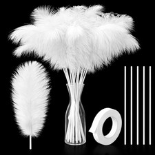 80 Pcs Ostrich Feathers Bulk for Vase Large Natural Ostrich Feathers 8-12inch...