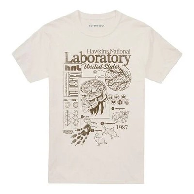 Stranger Things T-Shirt Herren Season 5 - Hawkins Lab Mono natur