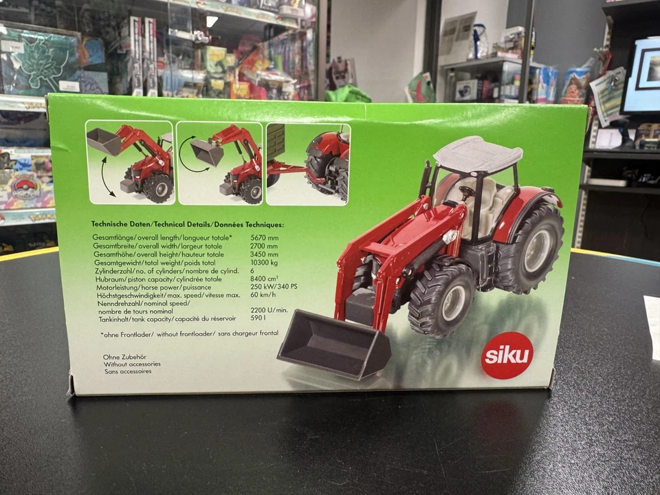 SIKU 1985 - modellino 1:50 - TRATTORE MASSEY FERGUSON CON CARICATORE FRONTALE - Immagine 3 di 4