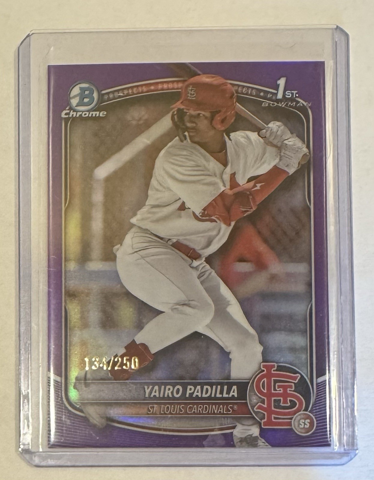 2025 Bowman Chrome 1st Yairo Padilla Purple Refractor /250