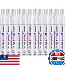 White Paint Pens Permanent Markers - 12 Pack Oil Based, Medium Point for Rock, W