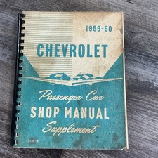 Original Factory Service Manual For Chevrolet 1959 1960 Passenger Car Repair