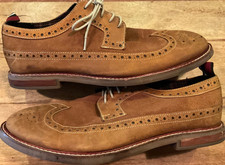 BEN SHERMAN BROWN SUEDE WINGTIP OXFORD PREPPY SHOES ( MENS 10 ) PREOWNED