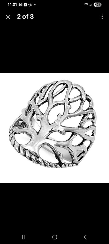 Tree of Life Ring Sterling Silver 925 
