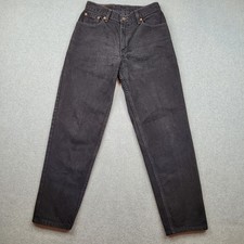 Levis 550 Relaxed Fit Tapered Leg Jeans Womens 8 Short Black 28x28 Vintage 90s
