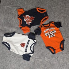 Chicago Bears Baby 3 Piece Bodysuit Set Infant Football Fan Outfit 3-6M