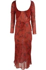 REALISATION PAR RED SILK MAXI DRESS SMALL