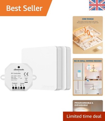 Vielseitiger kabelloser Fernbedienungs-Lichtschalter, programmierbares & erweiterbares Kit