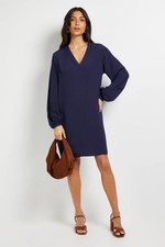 Wallis Navy Shift Dress Womens Daywear Dresses