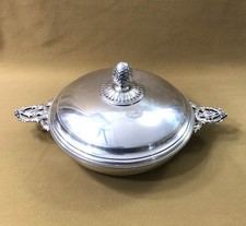 beau légumier couvert CHRISTOFLE modèle PERLES métal argenté 34 cm Service Table