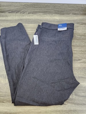 Old Navy High Rise Pixie Split Hem Pants Women's Size 18 Gray Stretch 38x29 NEW