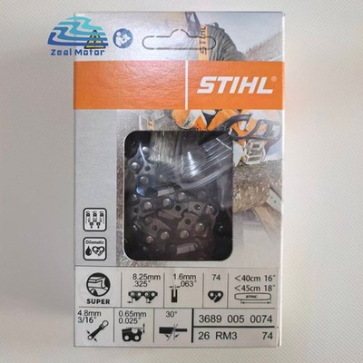 Stihl 3689 005 0074 Chain 26RM3 74 .325'' Pitch, .063'', 74DL ,MS 230 241 250 251