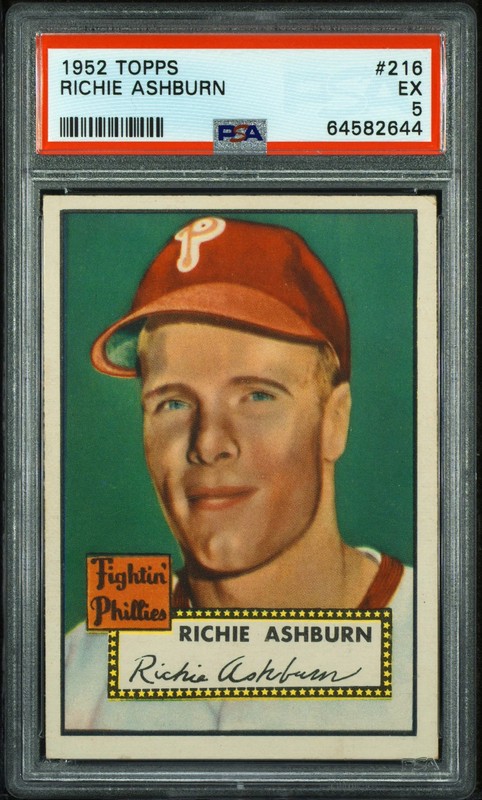 1952 Topps Richie Ashburn #216 PSA 5