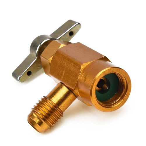 Convenient R134a AC DV134 Brass CAN TAP Opener Valve 7 / 16 20 Connector - Picture 8 of 12