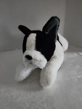 FAO Schwarz Jack Russell Puppy Dog Plush Stuffed Animal 2020 Black and White 14"
