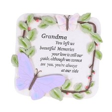 10 Inch Resin Memorial Garden Stone, Outdoor Decor, Sympathy Garden Grandma