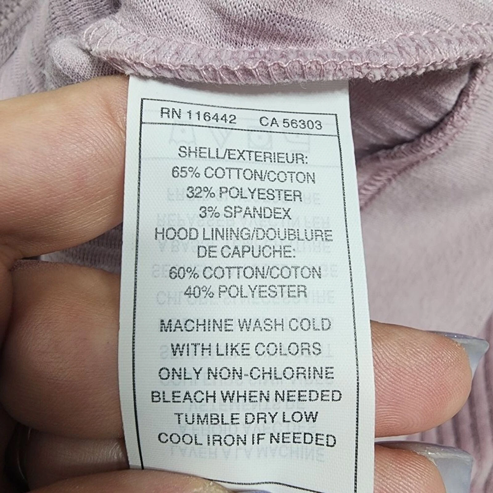 VETEMENTS Felpa con cappuccio e zip EMPYRE Amelia ZF viola taglia media