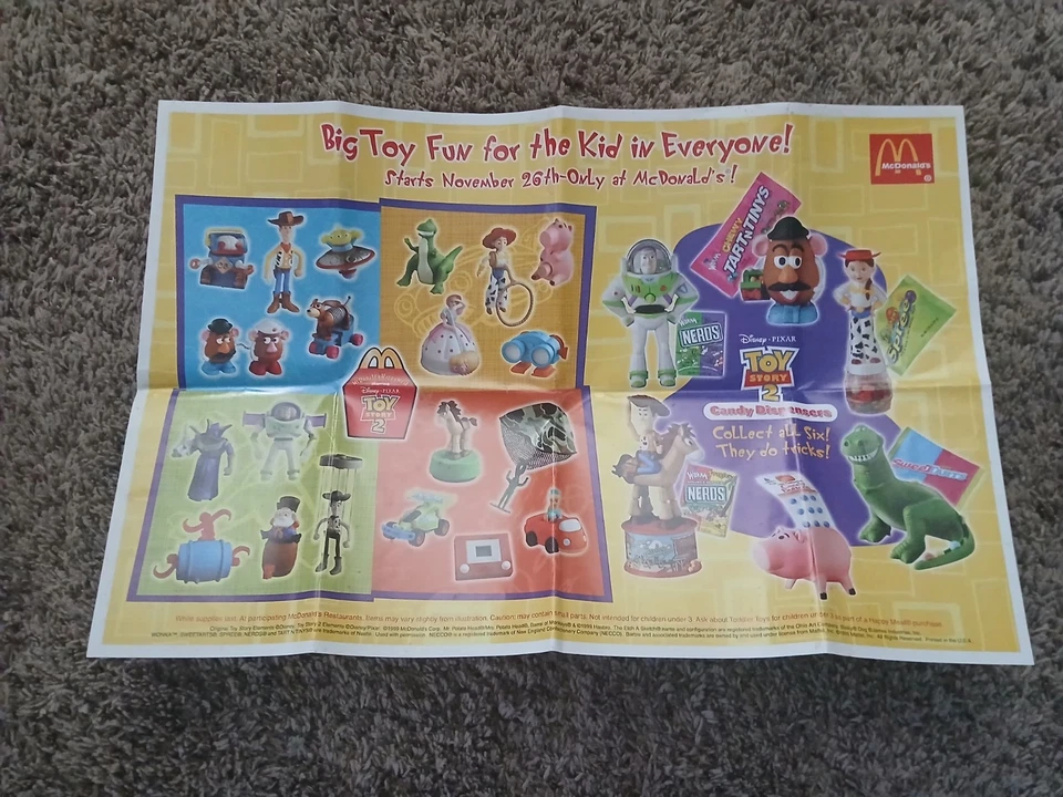 Mcdonalds 1999 Set FunTimes, Póster Toy Story 2, Calendario FunTimes Foto 2 de 3