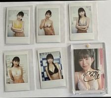 Hit's Marina Nagasawa LOT 5 Chekis and Card with Auto Gravure Idol Japanese