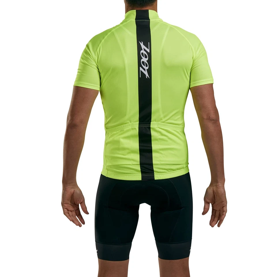 Camiseta deportiva de ciclismo Core para hombre (amarilla de seguridad, grande) Foto 3 de 4