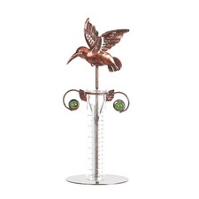 Rain Gauge Outdoor, Accurate Glass Tube with Metal Stand, 7 inch Hummingbird ...