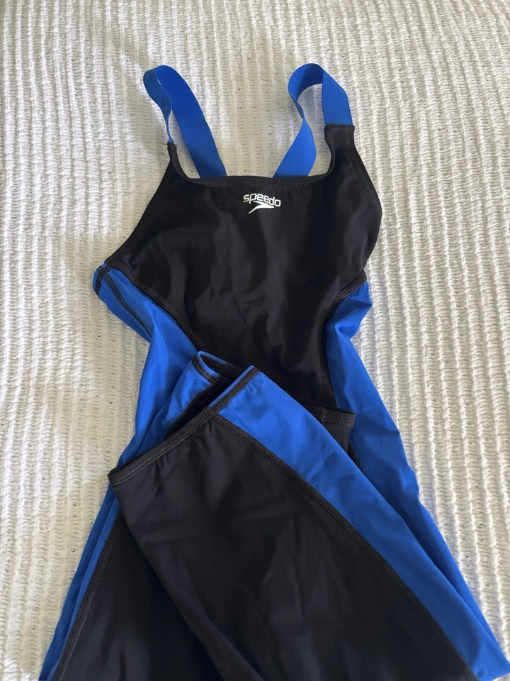 Женские Speedo Powerplus, кожа колена, черный/синий, размер 26 - Изображение 2 из 4