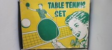 Vintage Metal Moss Mfg. Table Tennis Kit Made In U.S.A! Net, Ball, 4 Paddles