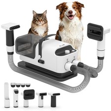 5 in 1 Dog Grooming Vacuum & Dryer w/ Clipper for Shedding Pet Hair