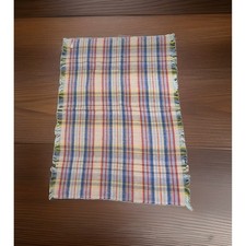 Vintage Highland Travel Rug Wool Plaid Blanket Fringe Camp Throw UK Made 60x42