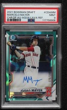 2021 Bowman Draft Chrome Pick Aqua Lava Refractor Marcelo Mayer PSA 9 Auto 19fp