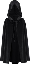 Hooded Cloak Vampire Costume Witch Costume for Man and Women Witch Cloak for Hal