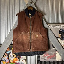 Carhartt Duck Men's Quilted Vest, Size XL - Carhartt Brown