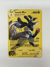 Carta Pokémon LucarioVMAX PS460 metallo dorato - Espositore regalo da collezione