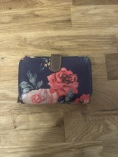 Cath Kidston Floral Purse with Multiple Compartments, Zip and Button Fastener