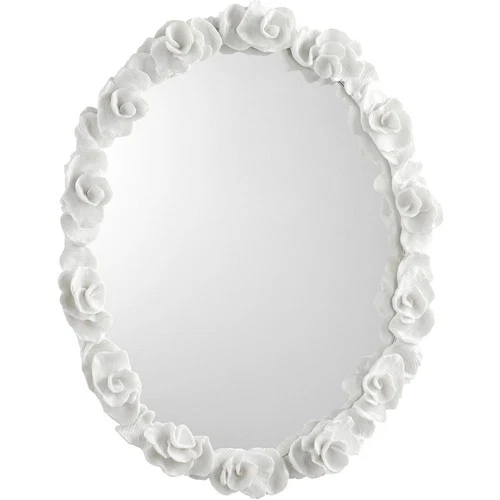 Cyan Design 10498 Gardenia 34 X 29 inch White Wall Mirror - Picture 1 of 4