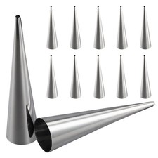 CrèMe Corne Moules 12 Pcs Grande Taille CôNes de Cuisson en Acier Inoxydabl6342