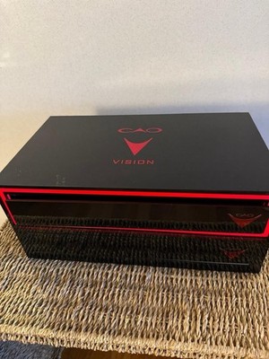 CAO - VISION LIGHTED 2 DRAW HUMDIOR - BLACK WITH RED LIGHTED ACCENTS -NEW IN BOX