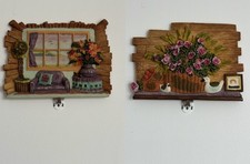 Vintage Decorative 3D Wall Tiles / Plaque – Cottage / Country Style (Set of 2)