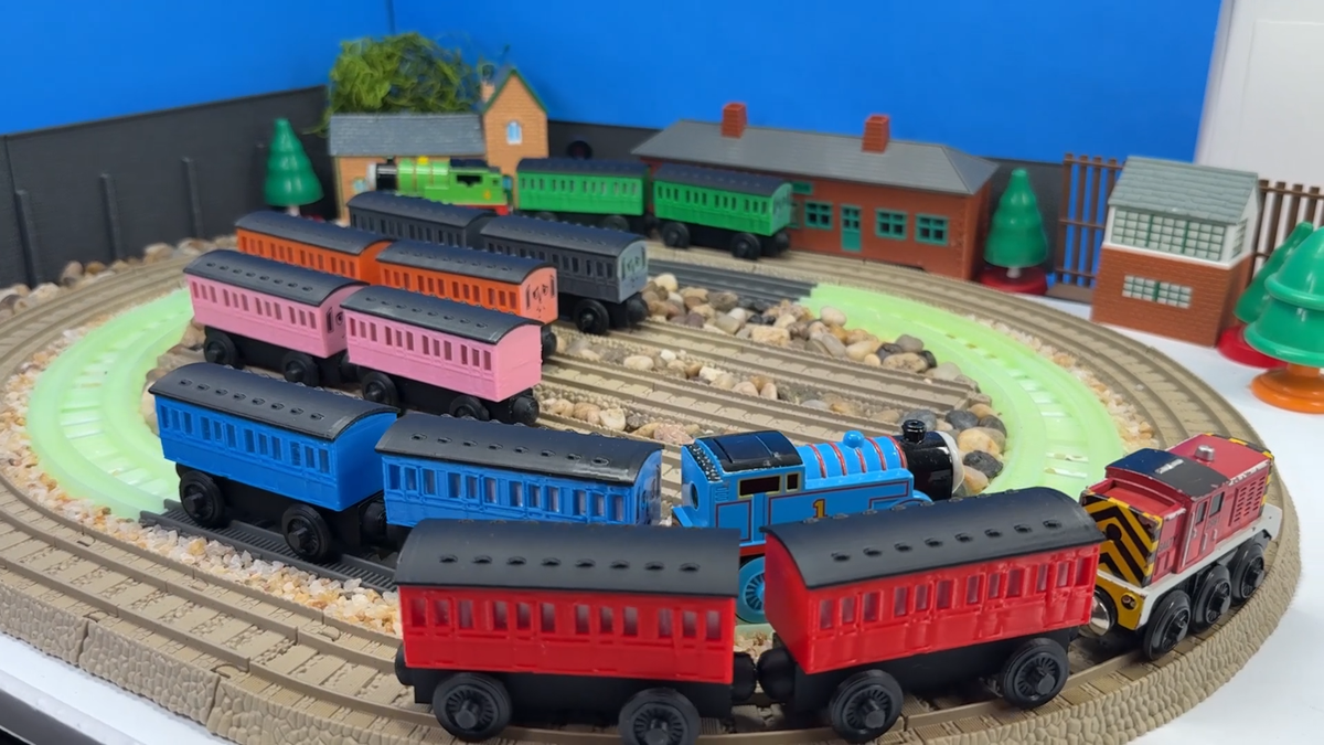 Wooden Railway Passenger Train Custom Made Annie Clarabel