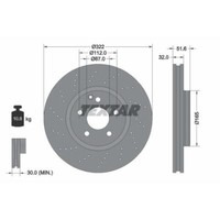 Textar 2X Bremsscheibe Vorne Ø322 Mm FüR Mercedes-Benz CLS C218 X218