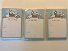3 Packs of 20 American Greetings Baby Shower Invitations Animals NEW/SEALED