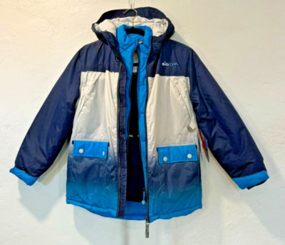 Big Chill Freestyle Hooded Kids Ski Jacket Size 10/12-Rated ''Warmest'' Blue