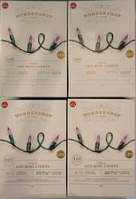 4 Box Wondershop 100ct Purple Mini LED String Lights Christmas Halloween Easter