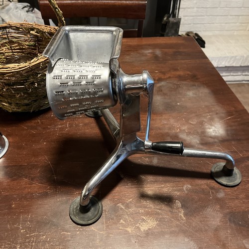 Vtg Saladmaster Food Processor Waterloo Indiana USA 1-5 Cone Kitchen Quip Shred - Picture 2 of 10