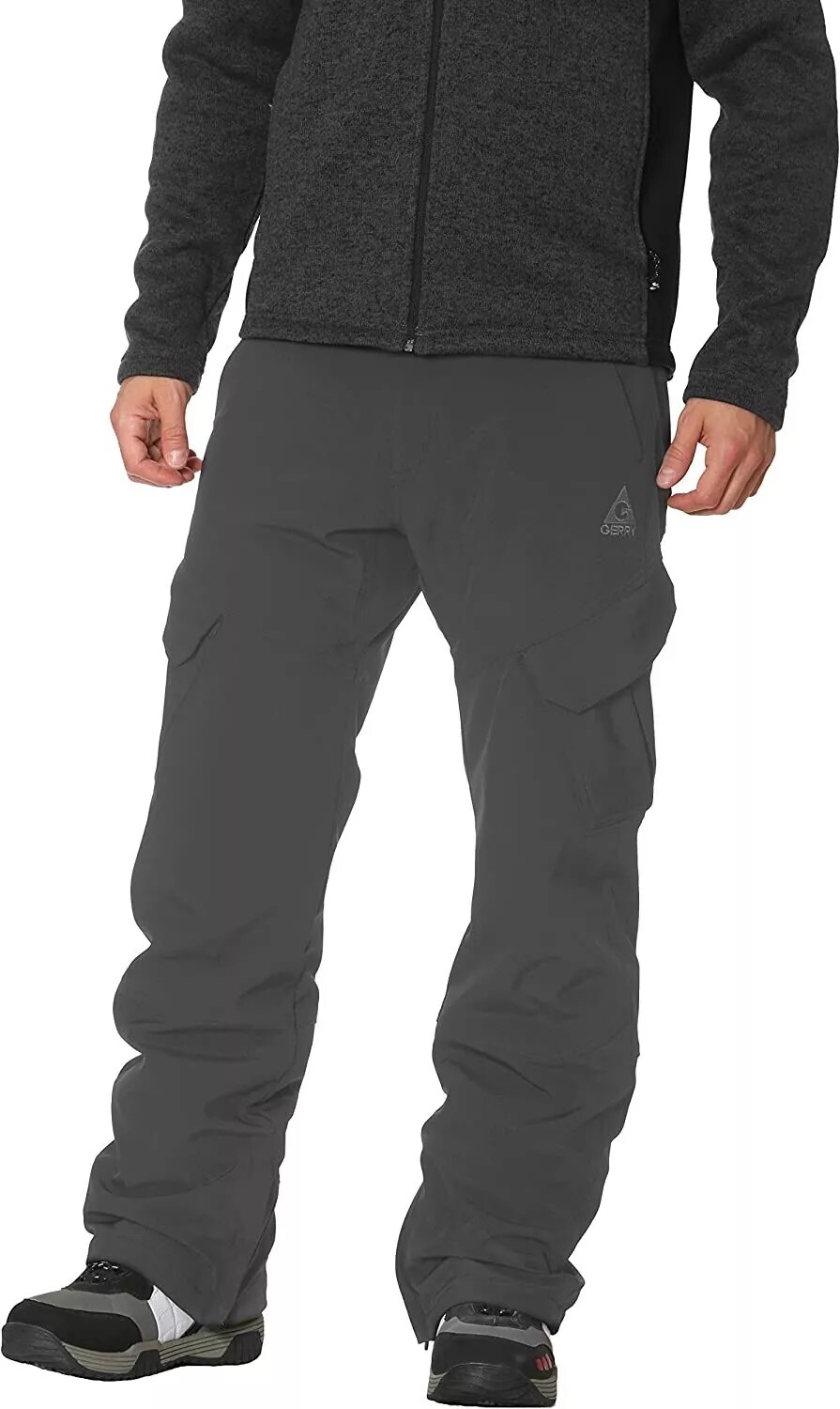 * Новый с Ярлыками * Gerry мужской эластичной снег лыж флис с подкладкой брюки (серый, маленький)