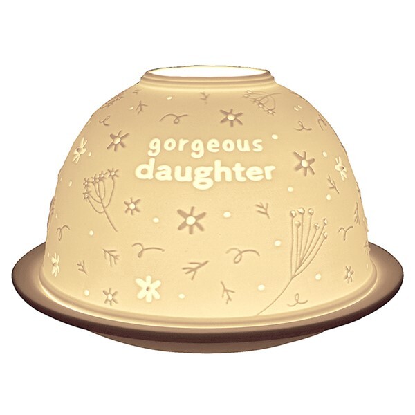 Nordic Lights Bone Porcelain Gorgeous Daughter Tea Light Shade Home Accessory