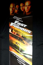 FAST AND FURIOUS vin diesel paul walker   DOOR PANEL FRENCH MOVIE POSTER promo !