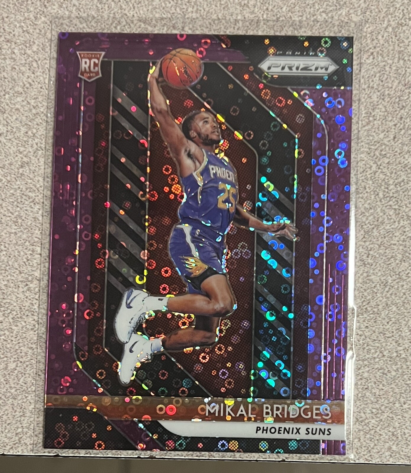 MIKAL BRIDGES 2018-19 Panini Prizm 289 Fast Break Purple Disco Rookie  SP/75 MN!